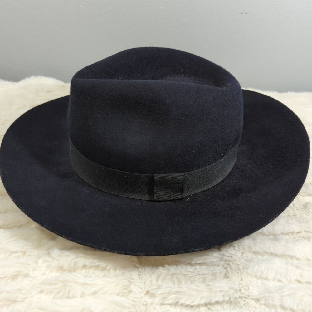 Forever 21 Women's 100% Wool Black Cowboy Hat‎ Size S/M 56.6cm